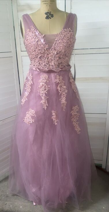 Babyonline Dresses & Skirts - New W/ Tags Babyonline Dress Maxi Long Lilac Sequins V Back Prom Wedding Medium